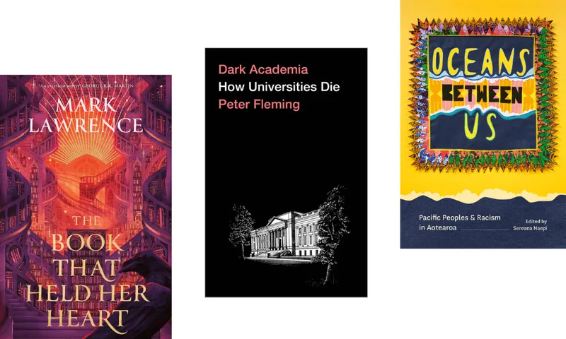 Three book covers ascending.