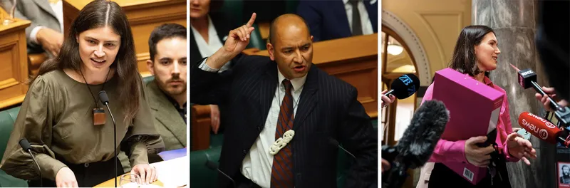 Brooke van Velden, Tama Potaka and Marama Davidson