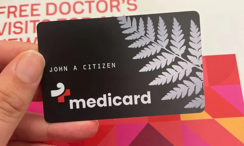A black entitlement card reading "medicard", with a silver fern on it.