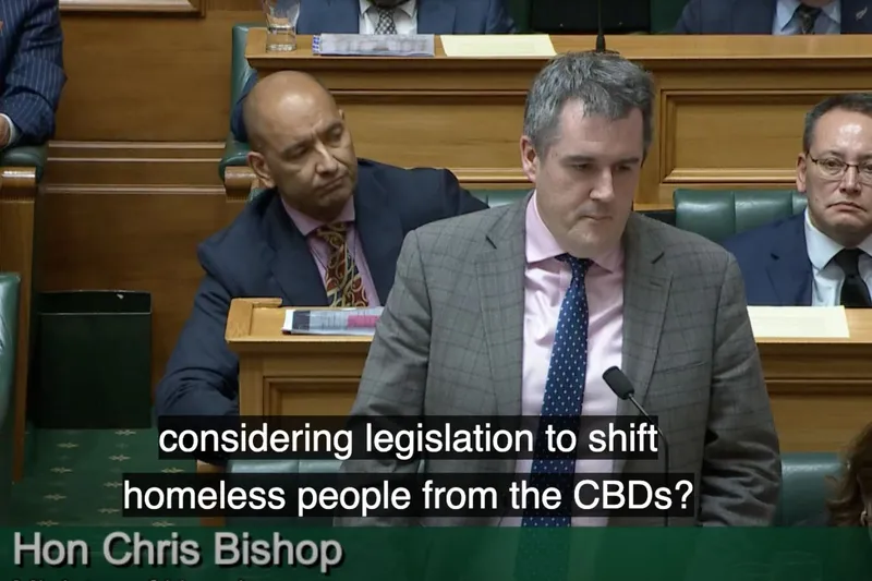 Chris Bishop faces questioning in parliament.
