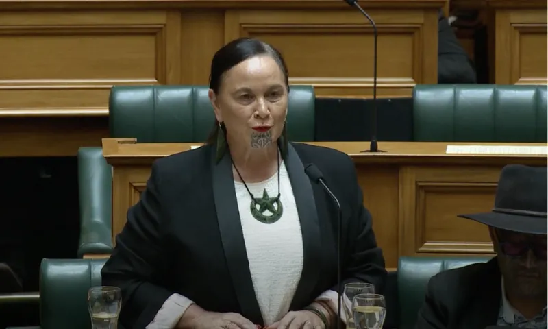Debbie Ngarewa-Packer stands and speaks in the House.