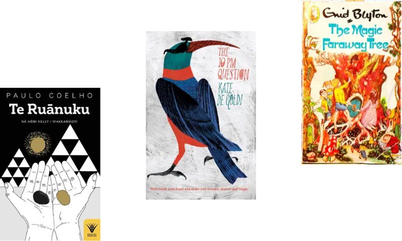 Three book covers ascending.