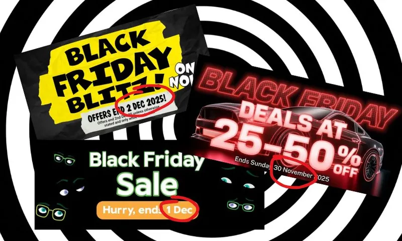 A hypnotic background with Black Friday posters