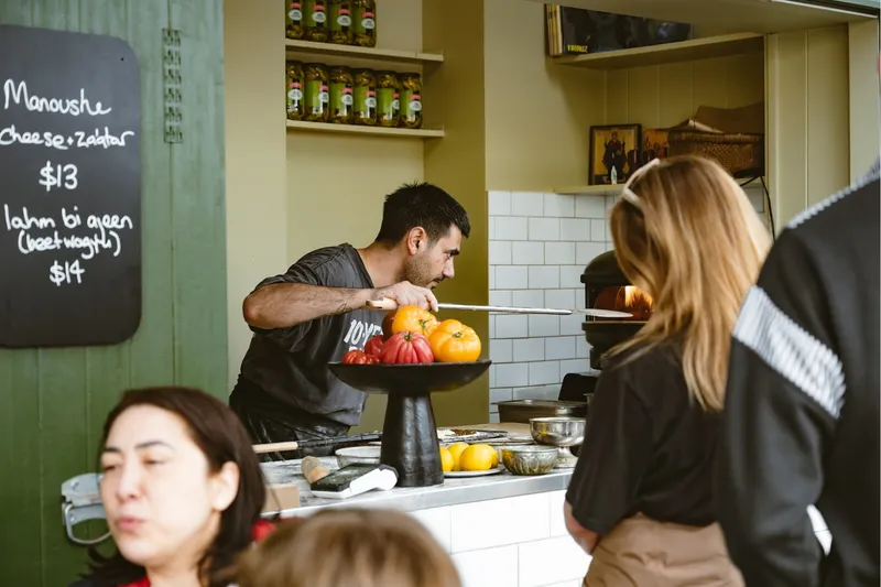 Lebanese Grocer's Elie Assaf during FAM market.