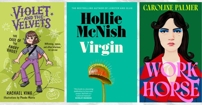 Three book covers side by side.