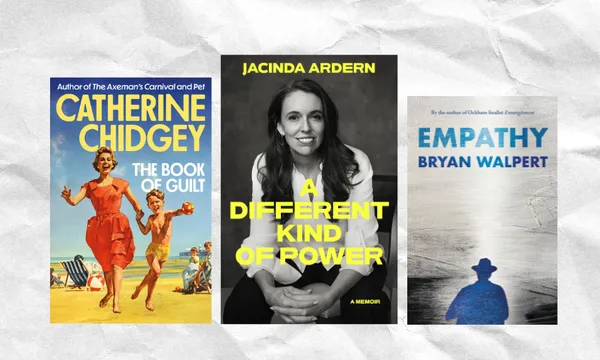 Three book covers side by side.