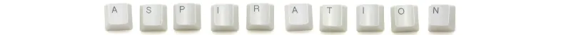keyboard keys reading "aspiration"