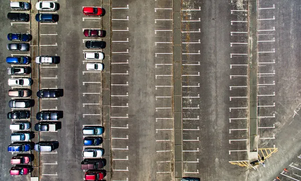 Aerial View Of Parking Lot.