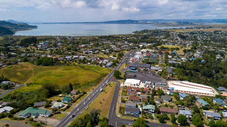 an aerial view of whangarei