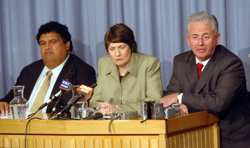 Maori Affairs Minister Parekura Horomia, left, Pri