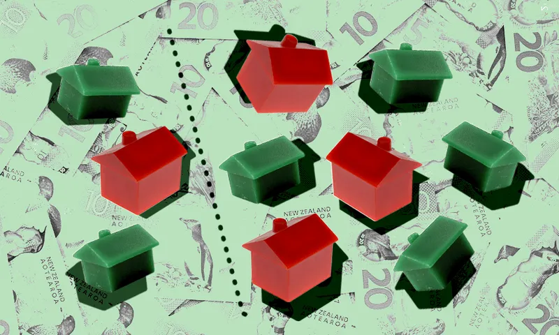 Monopoly houses and hotels against a backdrop of cash money