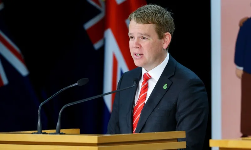 Chris Hipkins beehive presser getty