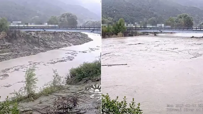 The height difference in one of Gisborne's rivers after a few hours of heavy rainfall.