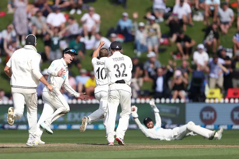 Neil Wagner celebrating his game winning wicket. (Photo: Getty Images)