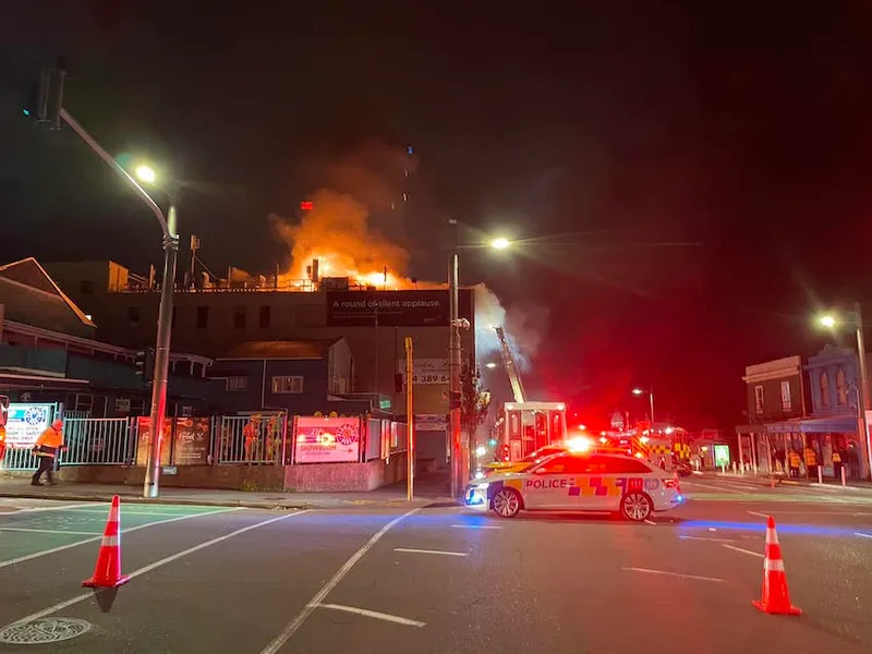 The fire at a Wellington hostel overnight