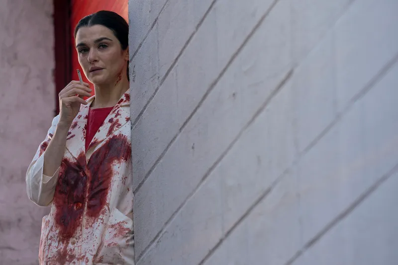 Rachel Weisz smokes a cigarette in Dead Ringers.