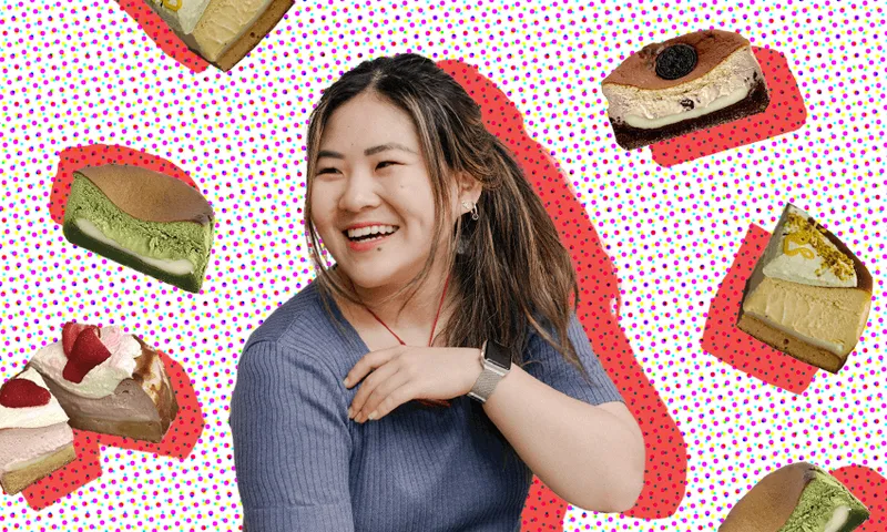Cathy Fan and her delectable cheesecakes.