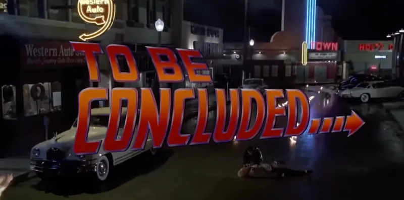 The end of Back to the Future Part II.