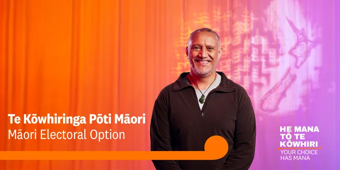 A banner for the Māori electoral option