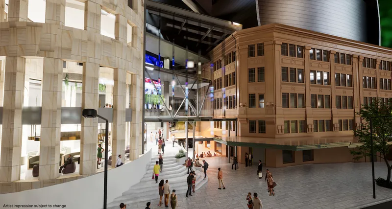 the reimagined front entrance for Sky World.