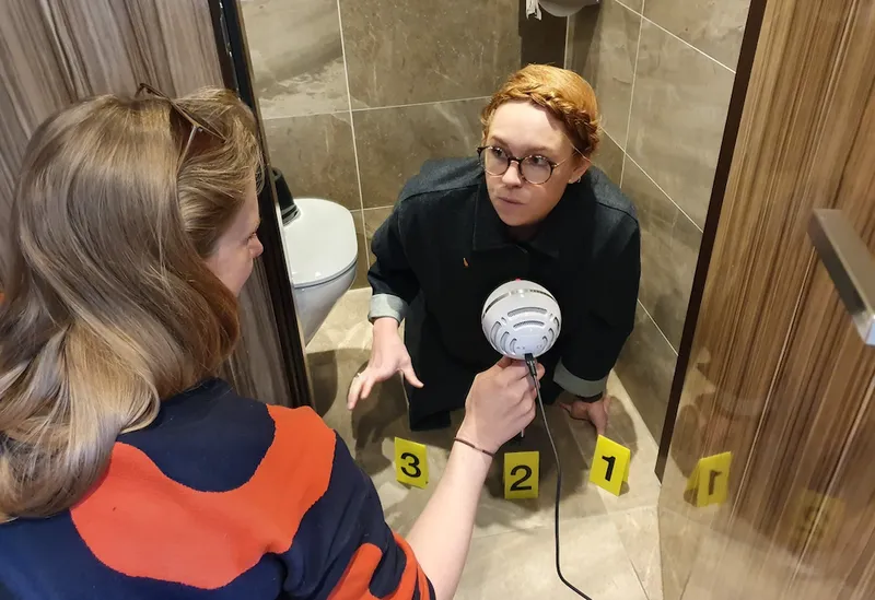 Lauren Whitby is searching for the person who did a poo on the floor at a wedding.