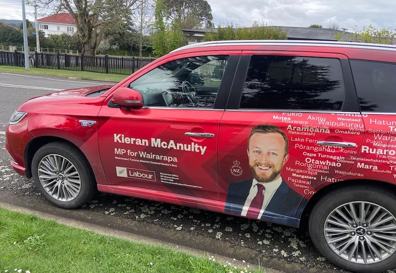 Kieran McAnulty's hybrid campaign car