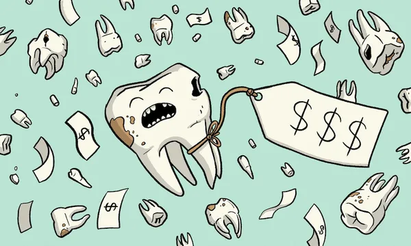 a tooth with a price tag attached