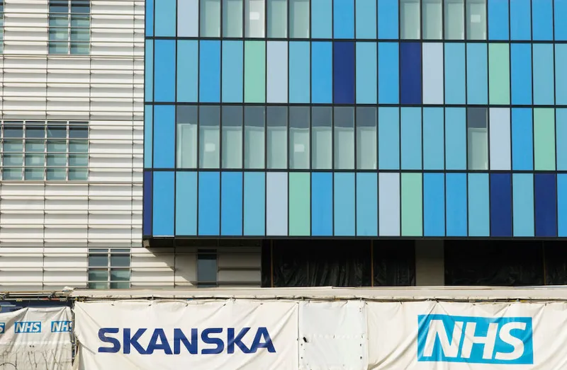 Skanska constructing the Royal London Hospital becoming Britains largest new hospital, Whitechapel, East London, UK