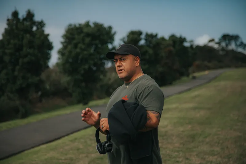 Mike Tipene at Orangihina (Harbourview) Park.