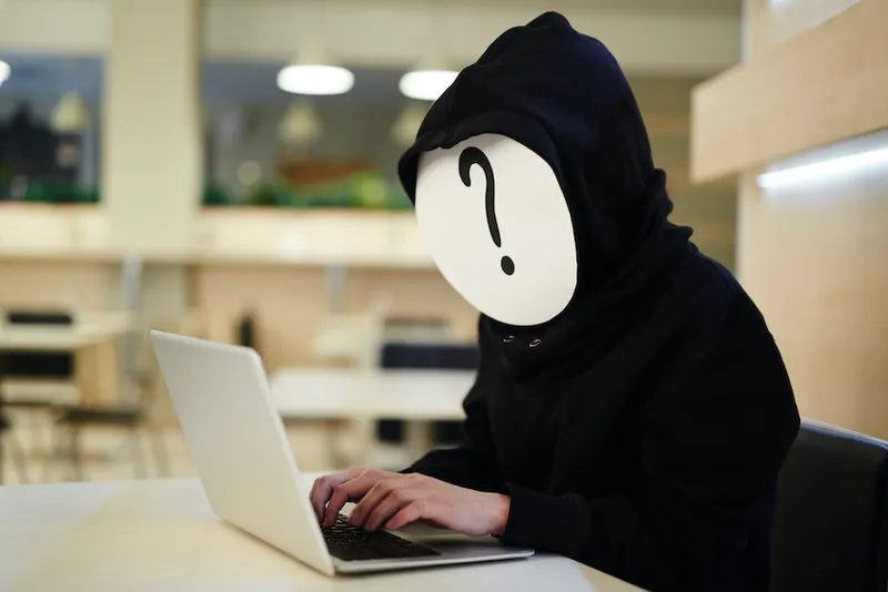 Anonymous hacker at work