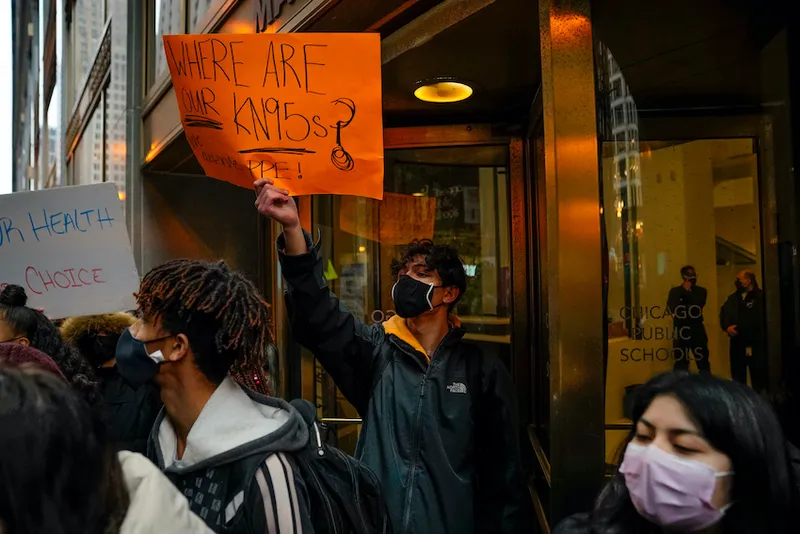 Chicago Public School Students Walkout Over Covid-19 Concerns