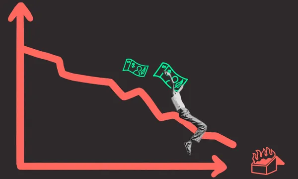 money-down-the-graph