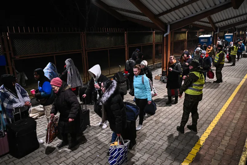 Foreigners Stranded By War Struggle To Evacuate Ukraine After Russian Armed Invasion