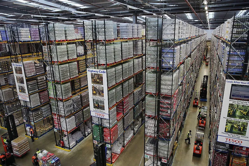 Tesco Prepares For Christmas At Their Distribution Centre