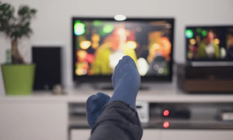 Person watching TV