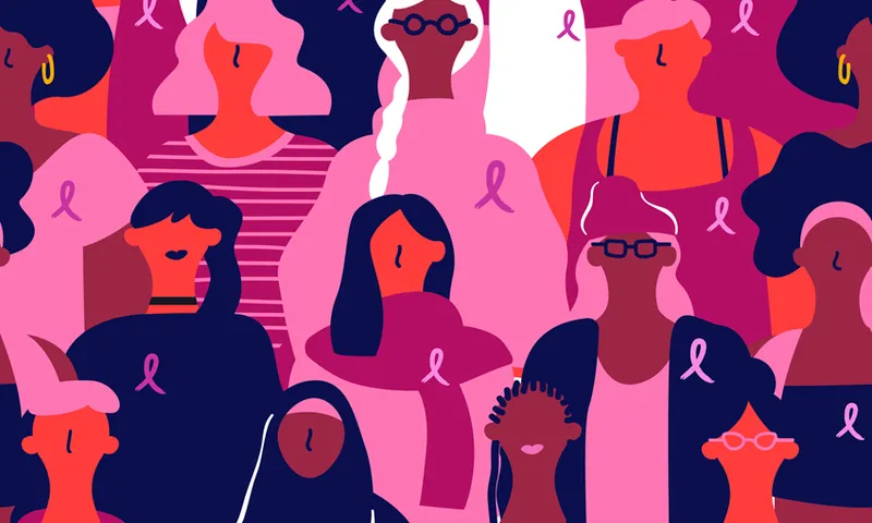 Breast cancer awareness diverse background pattern