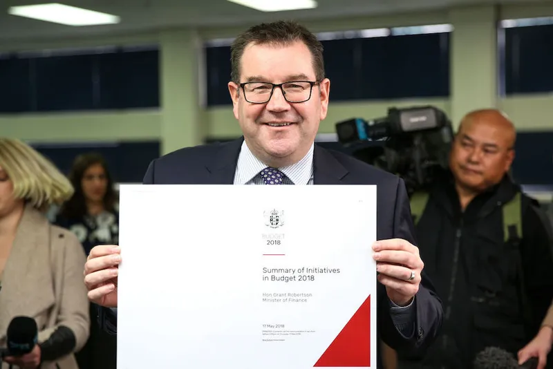 Finance Minister Grant Robertson Visits Budget 2018 Printer