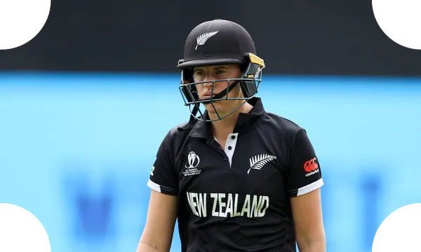 Cricket player Amy Satterthwaite walks off the cricket pitch