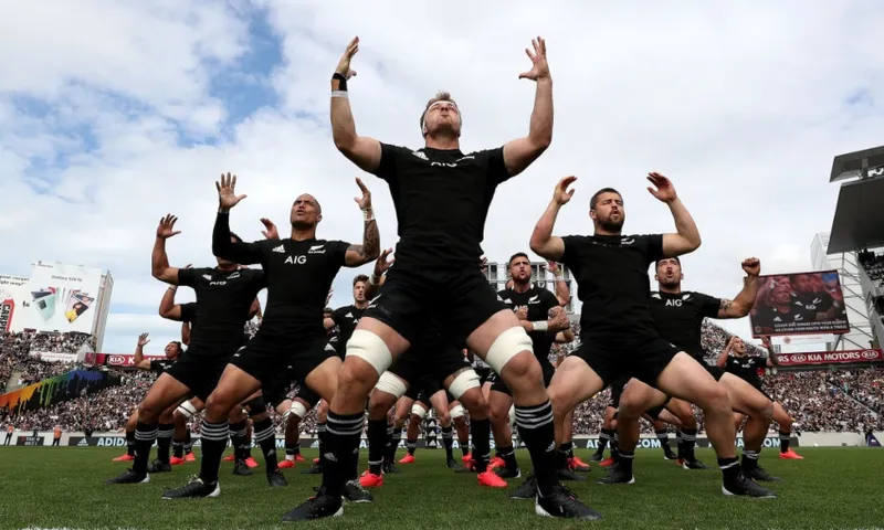 Sam Cane leading haka eden park getty