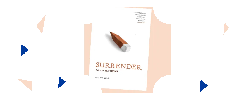 Cover of a poetry book dominated by white space, with a single wooden stake.