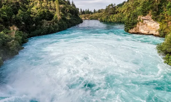 The mighty Waikato River near Huka Falls.