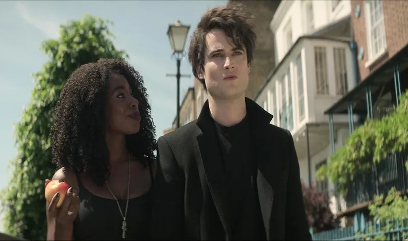 The Sandman. (L to R) Kirby Howell-Baptiste as Death, Tom Sturridge as Dream in episode 106 of The Sandman. Cr. Court...