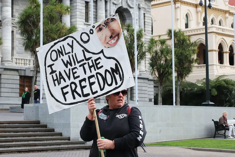 Protest Against Jacinda Ardern and Lockdown Measures