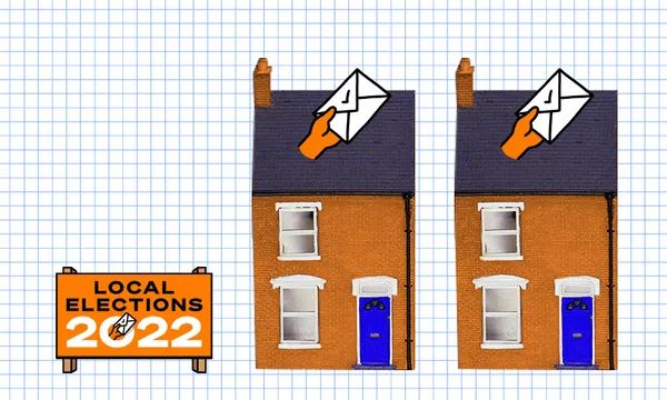 two houses sending in voting papers