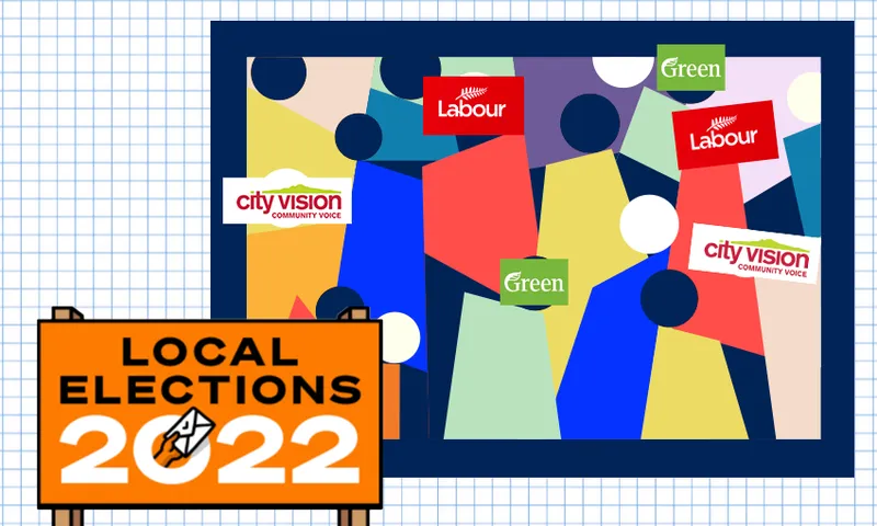people with party signs