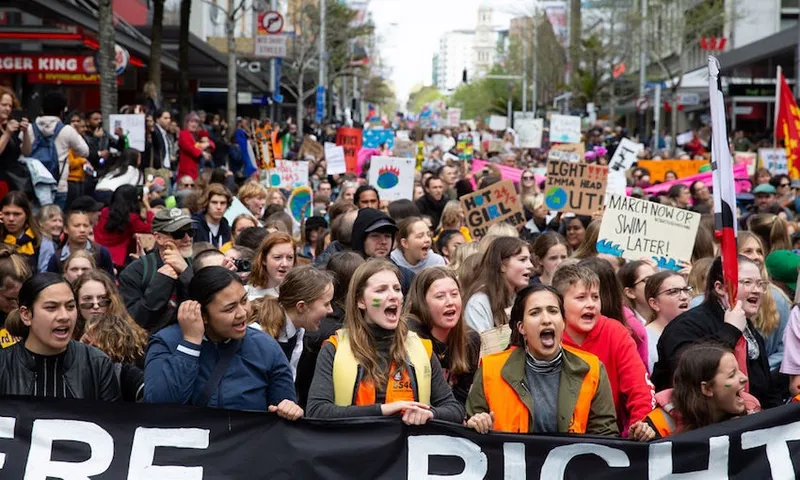 The climate strike in Auckland in 2019 Photo Sylvie Whinray