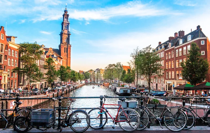 View of canal in Amsterdam