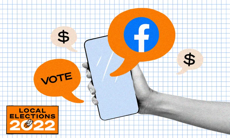 a phone with the facebook icon surrounded by $$ signs