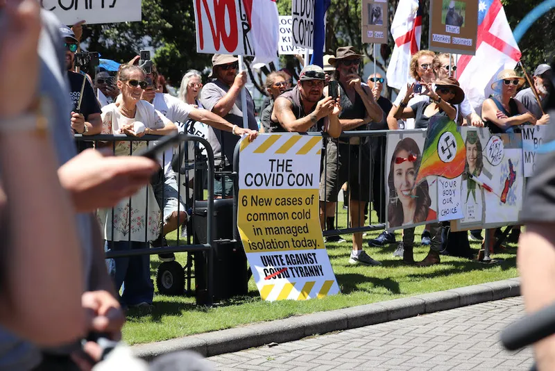 Billy Te Kahika Leads 'Freedom Rally' Outside Parliament