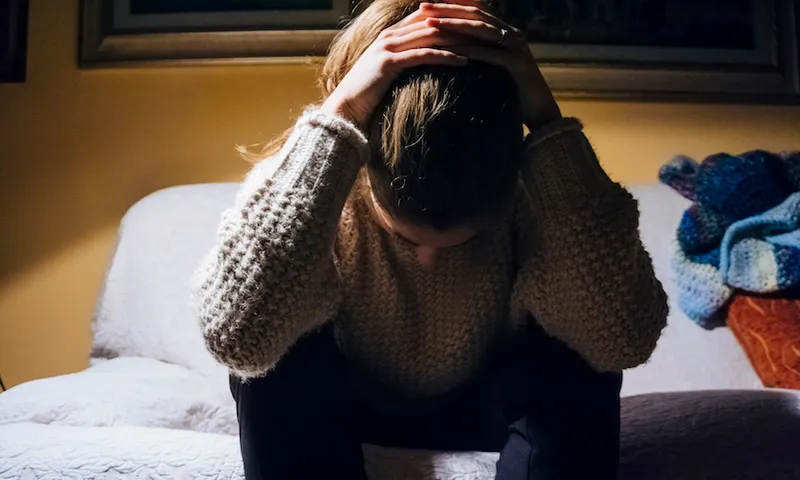 Woman suffering from depression